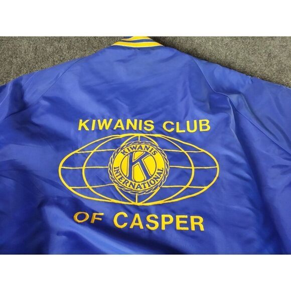 Vintage Kiwanis Club Of Casper Varsity Jacket Men Sz L 44-46 Pla-Jac By Dunbrook - Picture 8 of 9